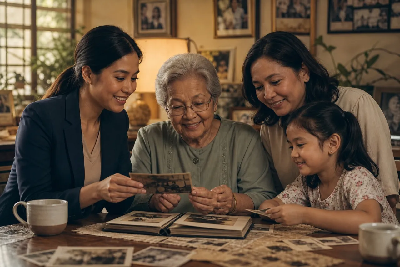 A remembrance professional helping a family preserve memories